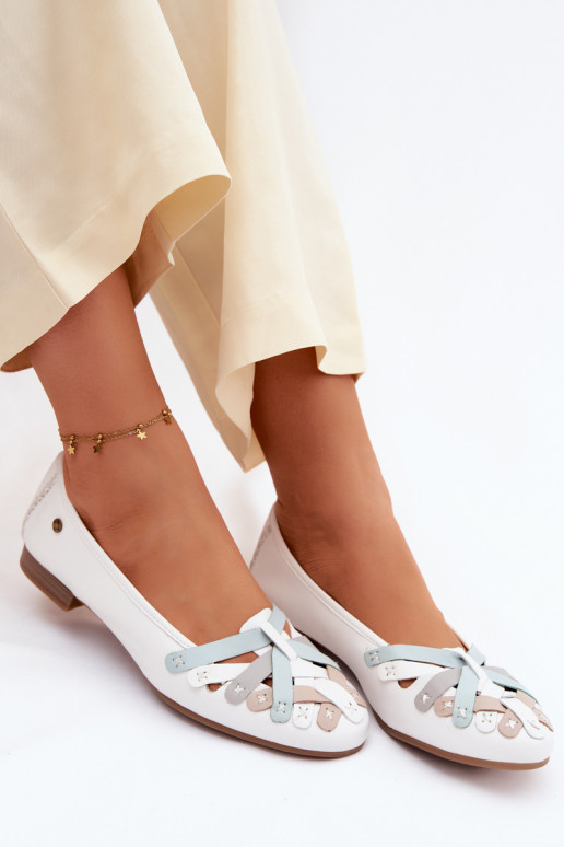 Ballerines Tai turiciejka P7542-11 blanches