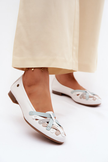 Ballerines Il fautciejka P7542-11 couleur blanche 2