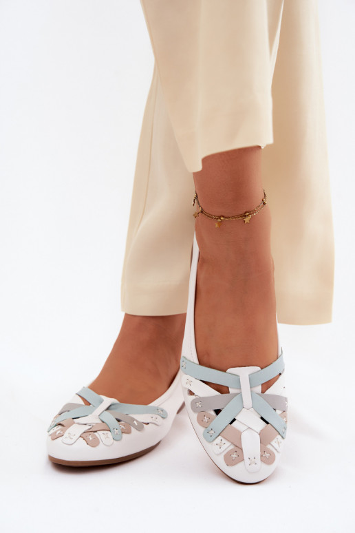 Ballerines Tai turiciejka P7542-11 blanches