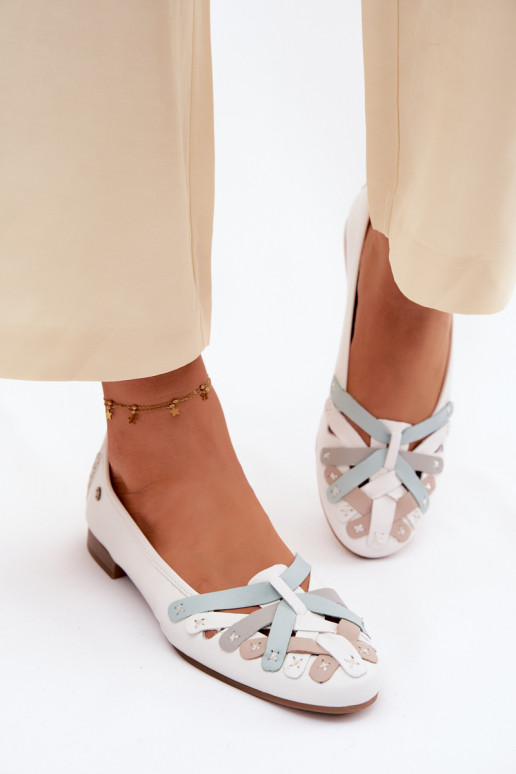 Ballerines Tai turiciejka P7542-11 blanches
