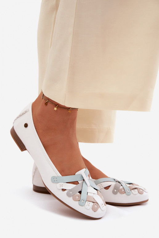 Ballerines Tai turiciejka P7542-11 blanches