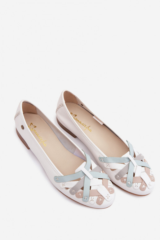 Ballerines Il fautciejka P7542-11 couleur blanche