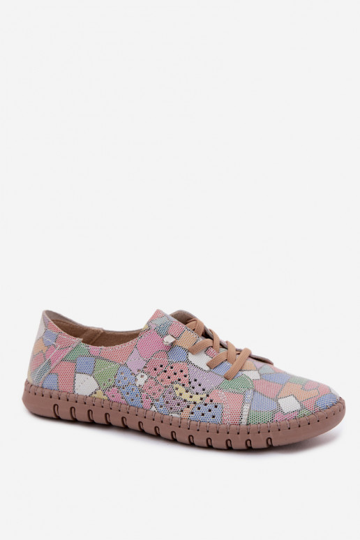 Chaussures à motifs avec éléments ajourés en daim synthétique de différentes couleurs Belessa