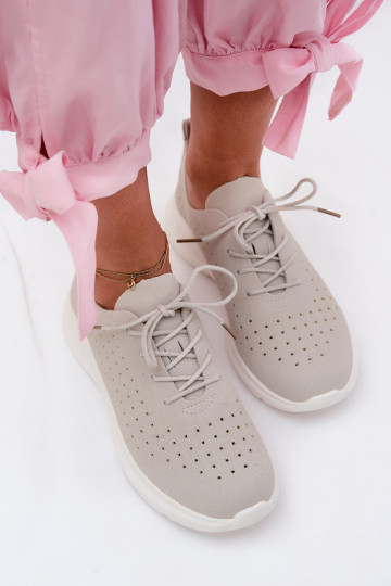 Chaussures de sport à lacets pour femmes en couleur grise Heressa