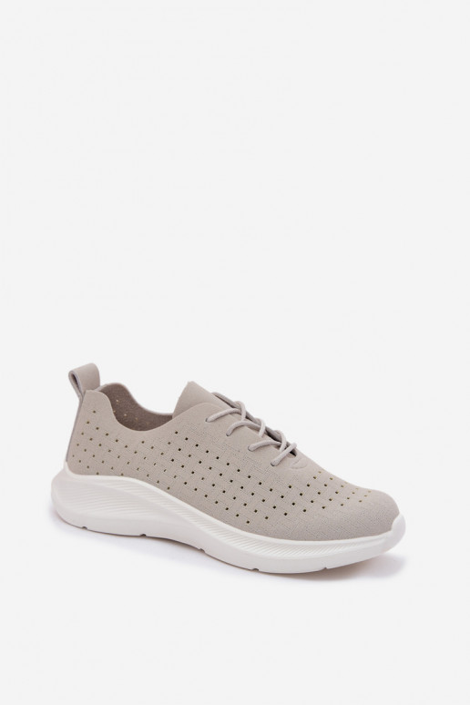 Chaussures de sport à lacets pour femmes en couleur grise Heressa