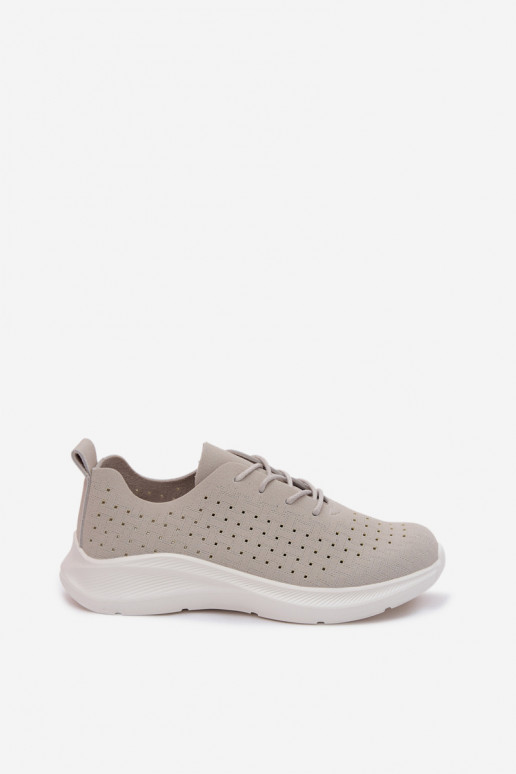 Chaussures de sport à lacets pour femmes en couleur grise Heressa