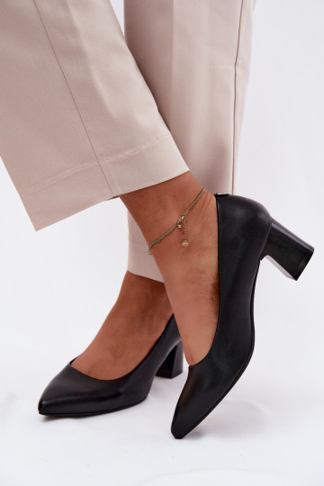 Chaussures avec des talons Sergio Leone PB413 couleur noire