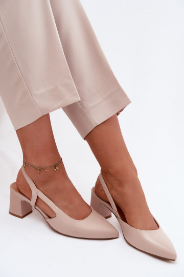 Sandales à talons pour femmes Sergio Leone SK472 en couleur rose crème