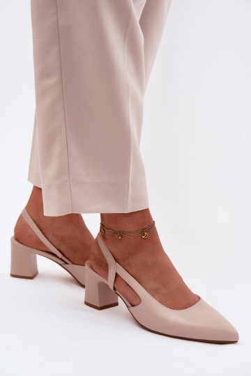 Sandales à talons pour femmes Sergio Leone SK472 en couleur rose crème 2