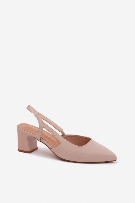 Sandales à talons pour femmes Sergio Leone SK472 en couleur rose crème