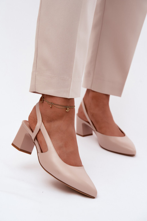 Sandales à talons pour femmes Sergio Leone SK472 en couleur rose crème