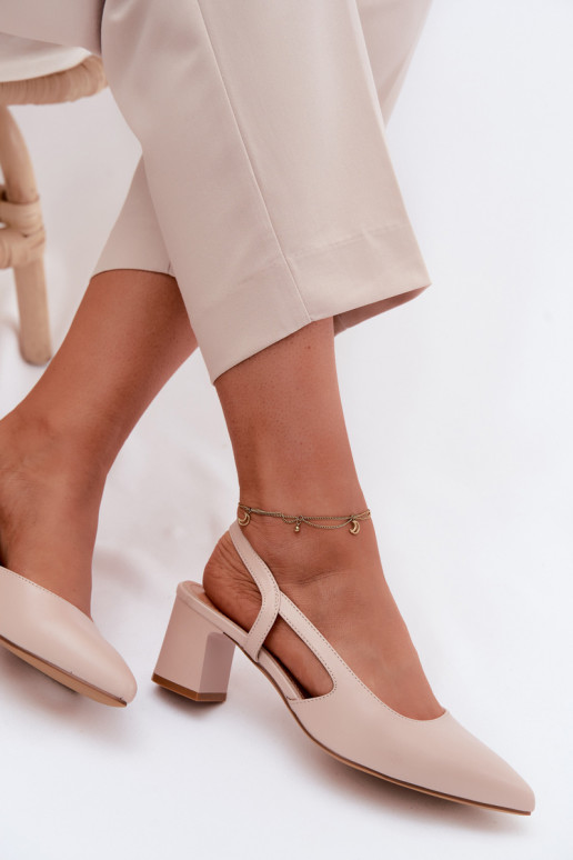 Sandales à talons pour femmes Sergio Leone SK472 en couleur rose crème
