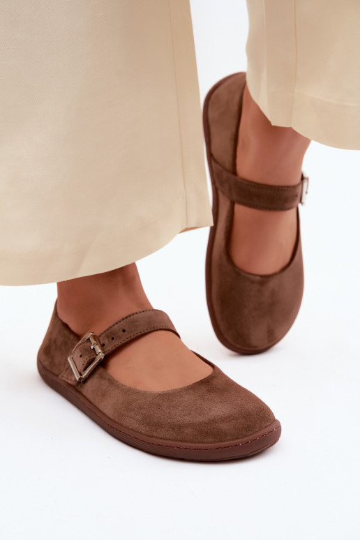 Ballerines BarefootActivéturalnego en daimu Zazoo 316 marron