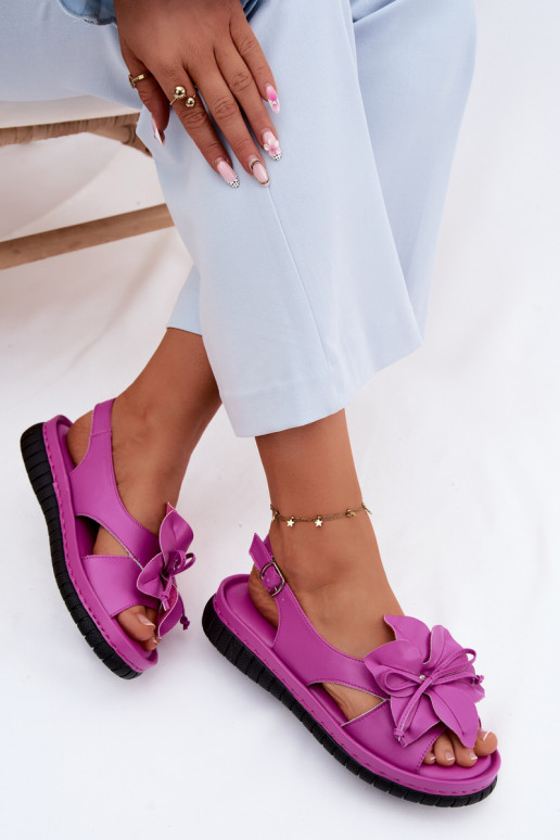 Sandales pour femmes Féminin Avec des décorations avec des fleursem Vinceza 66917 couleur rose