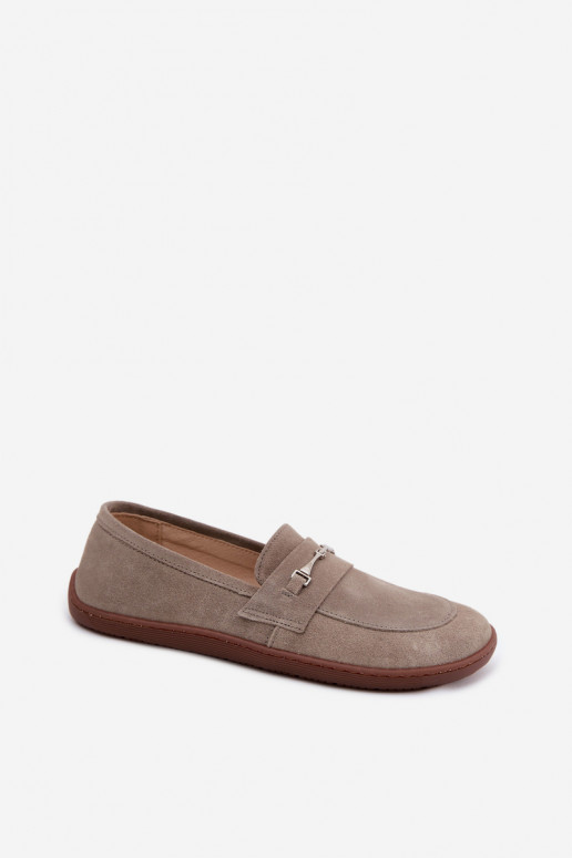 Mocassins en daim couleur cappuccino Barefoot Zazoo 322