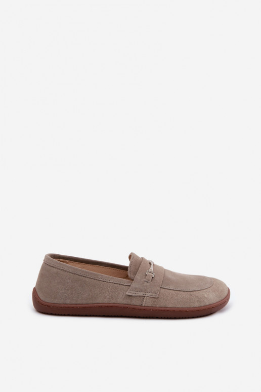 Mocassins en daim couleur cappuccino Barefoot Zazoo 322