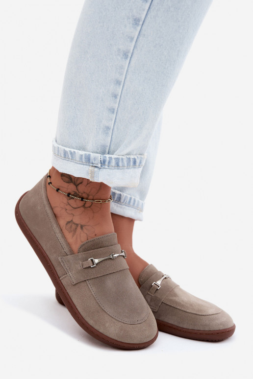 Mocassins en daim couleur cappuccino Barefoot Zazoo 322