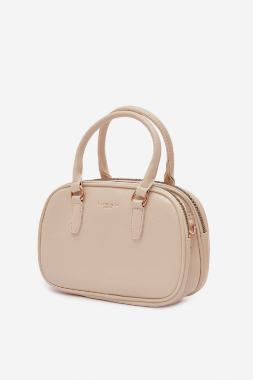 Sac de type valise couleur sable vif en simili cuir Soraya
