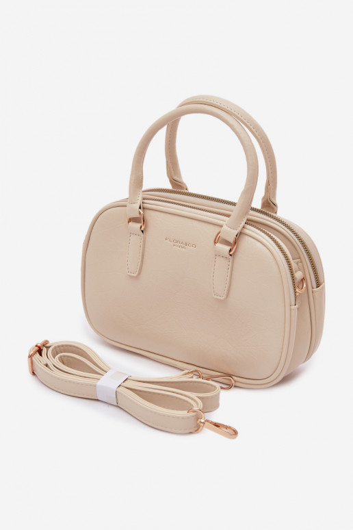 Sac de type valise couleur sable vif en simili cuir Soraya