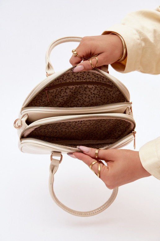 Sac de type valise couleur sable vif en simili cuir Soraya