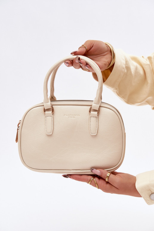 Sac de type valise couleur sable vif en simili cuir Soraya