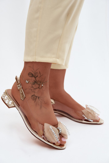 Voir à travers des sandales aux yeux brillants I SiateczkoÀą Arc D&A MR61-9004 couleur dorée