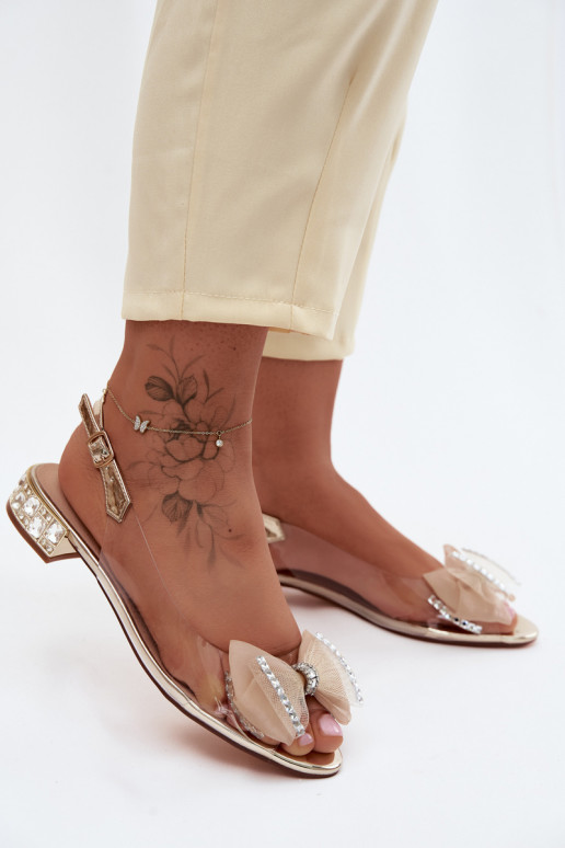 Voir à travers des sandales aux yeux brillants I SiateczkoÀą Arc D&A MR61-9004 couleur dorée