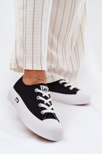 Chaussures décontractées avec plateforme en noir