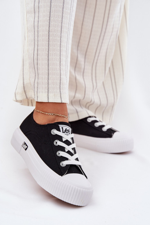 Chaussures décontractées avec plateforme en noir