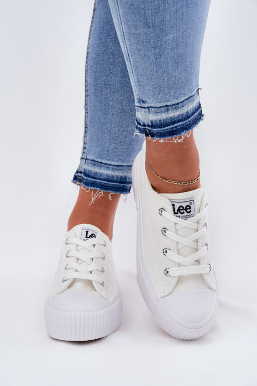 Chaussures décontractées avec plateforme en blanc