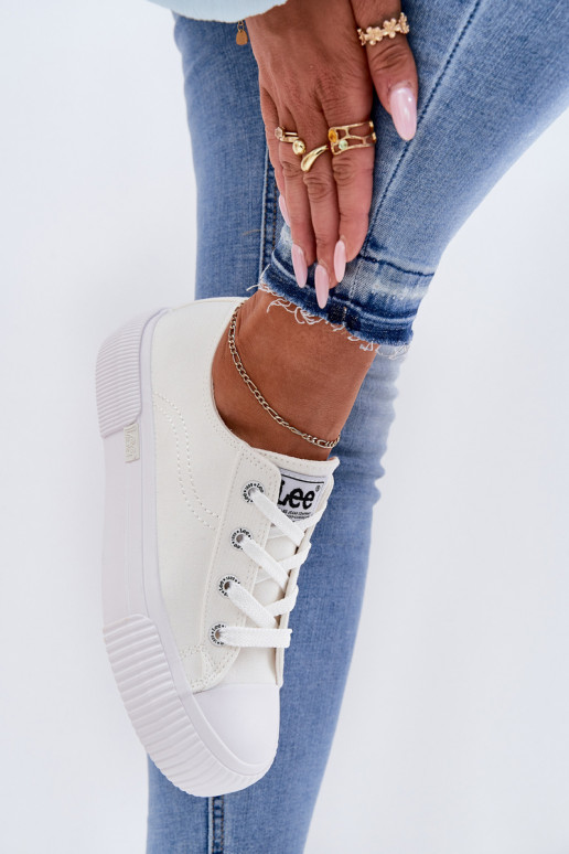 Chaussures décontractées avec plateforme en blanc