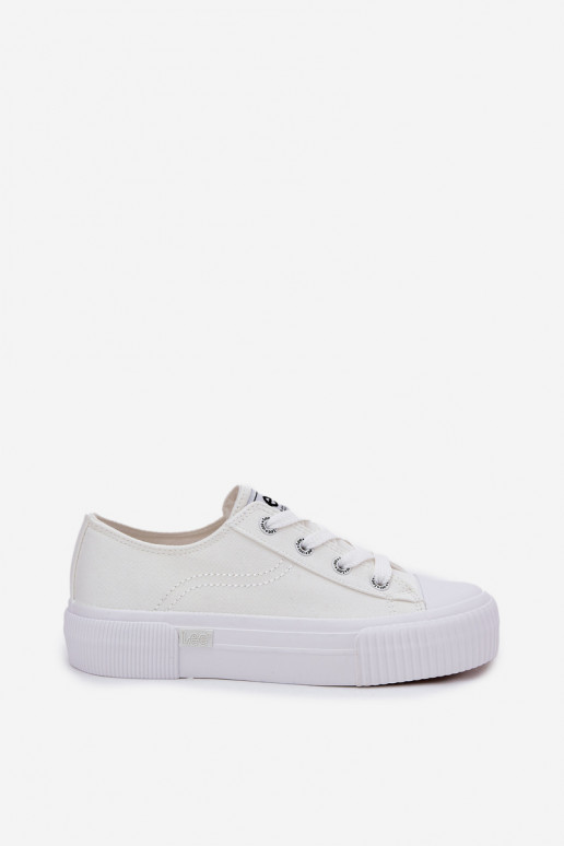 Chaussures décontractées avec plateforme en blanc
