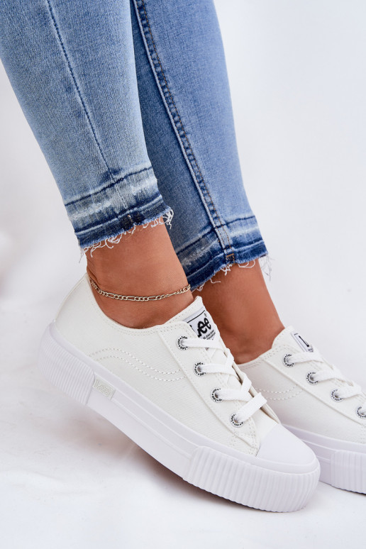 Chaussures décontractées avec plateforme en blanc