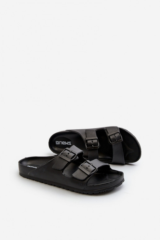 Sandales pour hommes légères avec boucles en noir Avatara