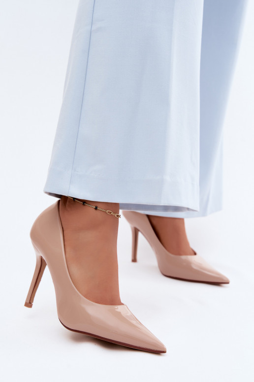 Talons hauts vernis classiquesImitacji Skóry beige Odira