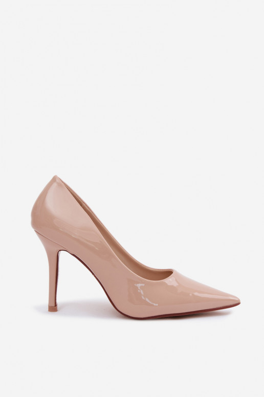 Escarpins classiques en cuir verni sable Odira