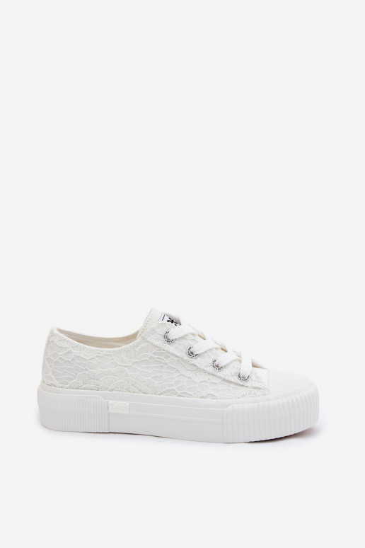 Chaussures décontractées avec motifs en dentelle et plateforme LEE ISLA LACE INOMEN LOIN 50261003.1FG en blanc