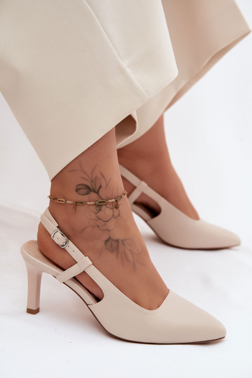 Sandales pour femmes avec des talons Sergio Leone SK157 beige