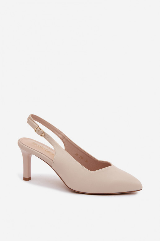 Sandales pour femmes à talons fins Sergio Leone SK158 couleur sable