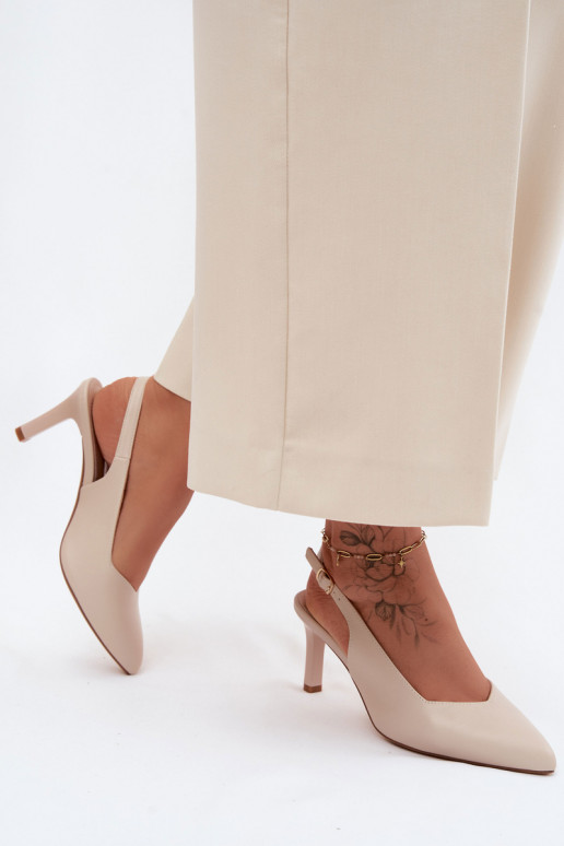 Sandales pour femmes à talons fins Sergio Leone SK158 couleur sable