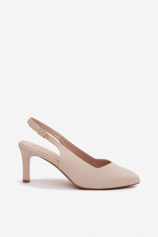 Sandales pour femmes à talons fins Sergio Leone SK158 couleur sable