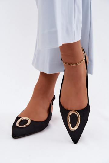 Sandales pour femmes avec des talons larges avec des ornements couleur noire Sparkle 2