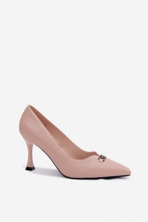 chaussures à talons hauts Avec des décorations Detalem Vinceza 62291 beige