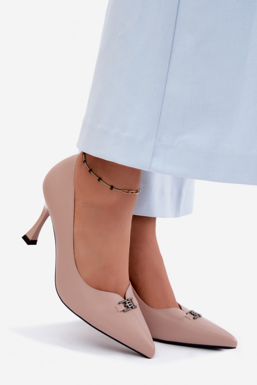 chaussures à talons hauts Avec des décorations Detalem Vinceza 62291 beige