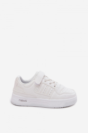 Baskets pour enfants avec fermetures adhésives blanches Neressa 2