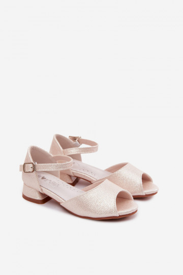 Sandales brillantes pour enfants couleur sable Pebble