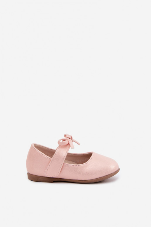 ballerines Puéril avec attaches adhésives avec des rubans couleur rose Drippy