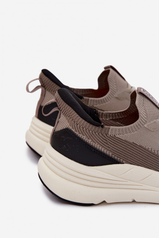 Chaussures de sport pour hommes à enfiler avec plateforme Kobbo 102421 couleur sable