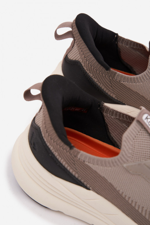 Chaussures de sport pour hommes à enfiler avec plateforme Kobbo 102421 couleur sable