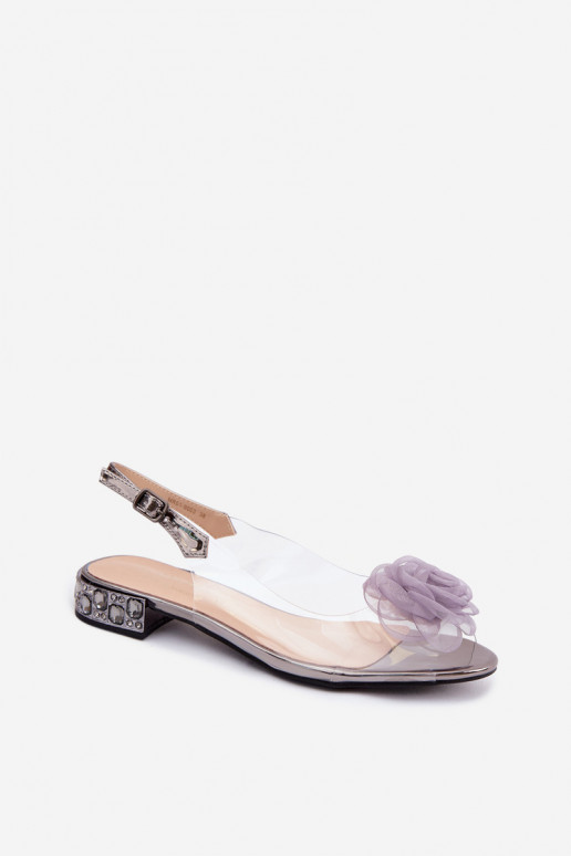 Sandales pour femmes Voir à traversRose D&A MR61-9003 couleur grise